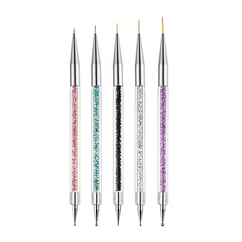 5Pcs Nail Art Brushes Nail Dotting Tool Nail Art Tools 2 in 1 Nail Art Tool Set