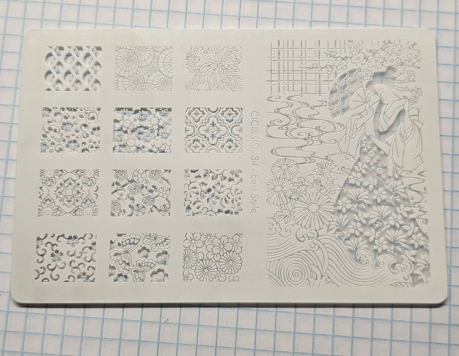 VINTAGE Cici & Sisi Nail Art Stamp Acrylic Plastic Plate Set Kit In Case HTF