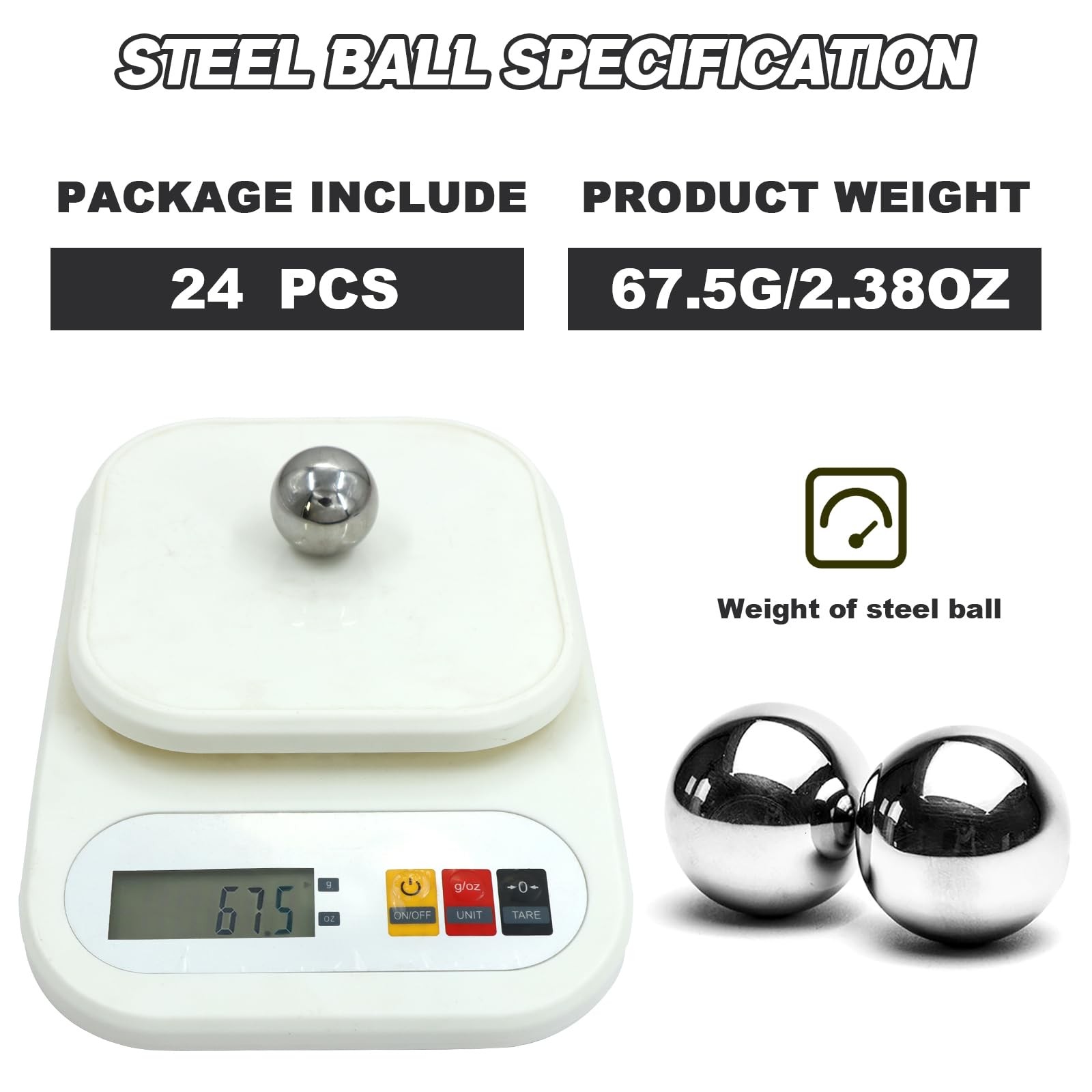 24 PCS 1 Inch Chrome Steel Bearing Balls 25.4mm Precision Bearings Hardware