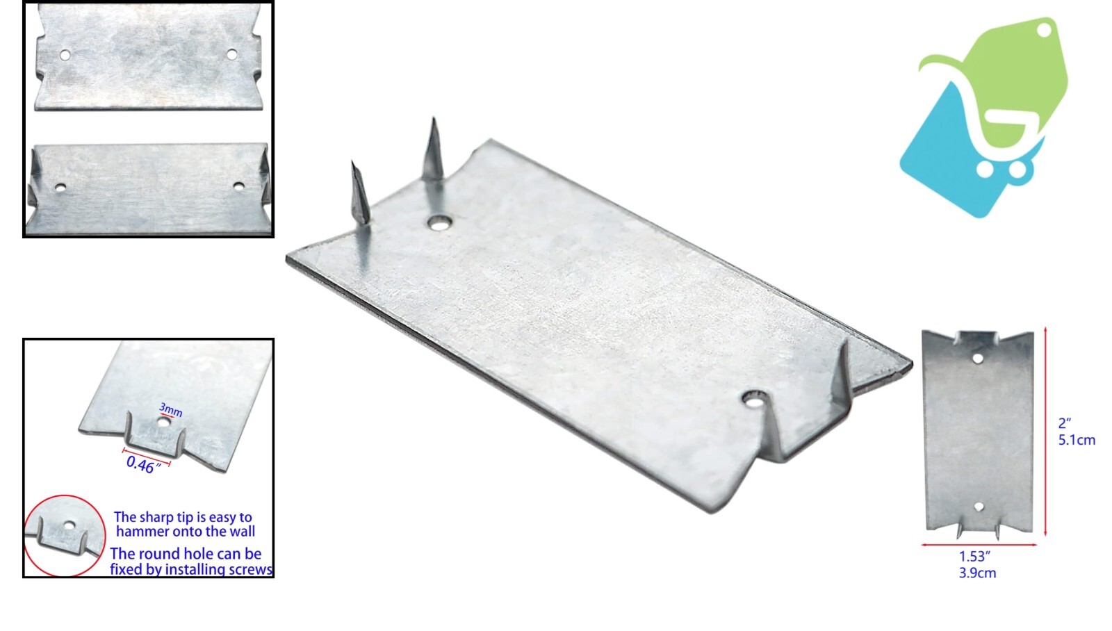50-Pack High-Quality Nail Protection Plates 1.5” x 2” – Reliable & Durable