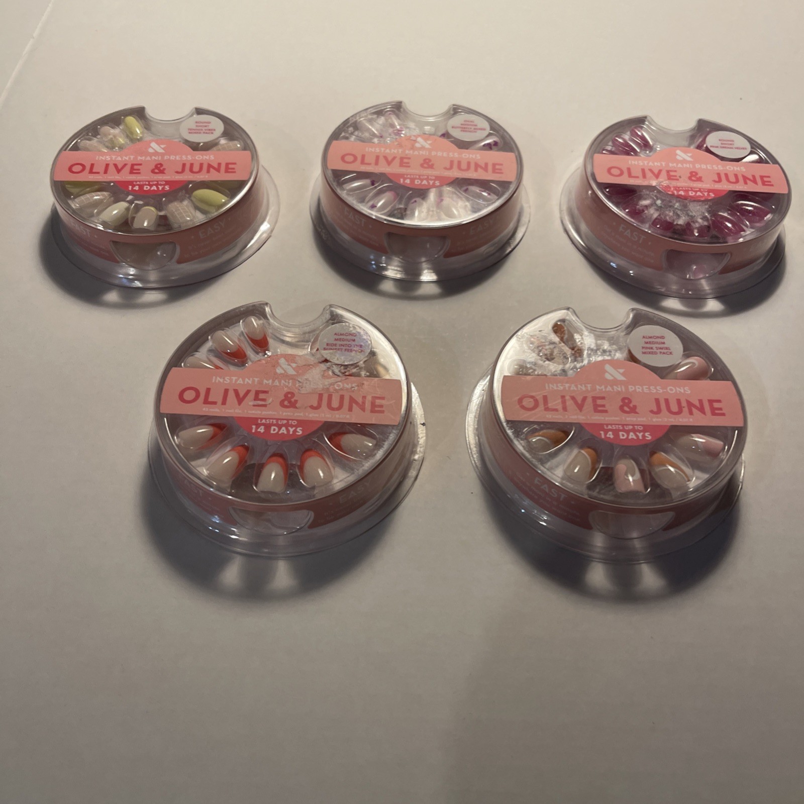 5-Pack Olive & June Press-On Nails ( 5 Different Styles- See Description )