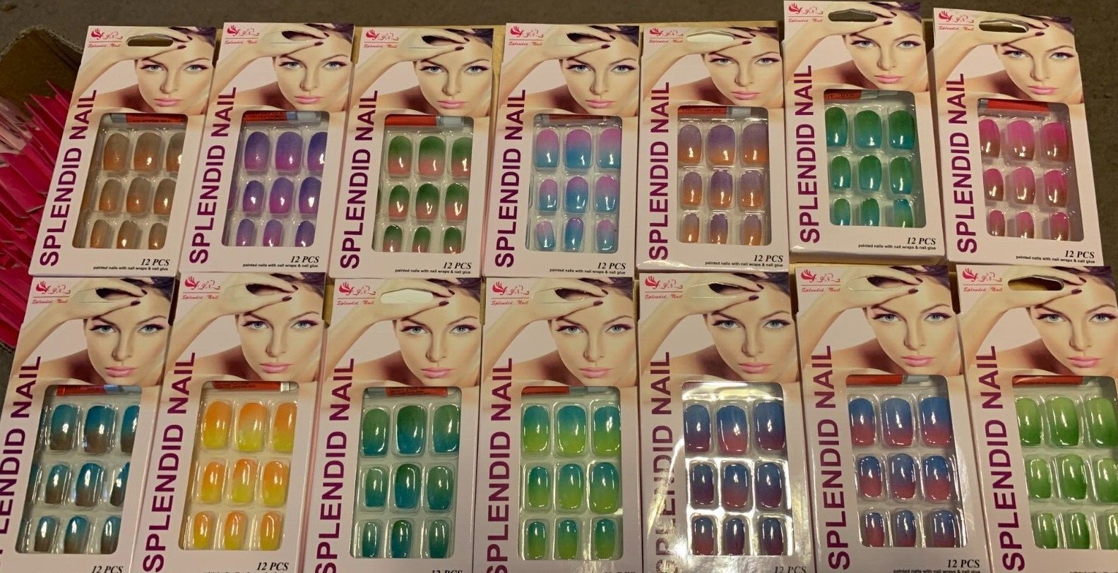 Splendid Nails-Two Tone Fade. Fun Colors. Your Choice. Free shipping