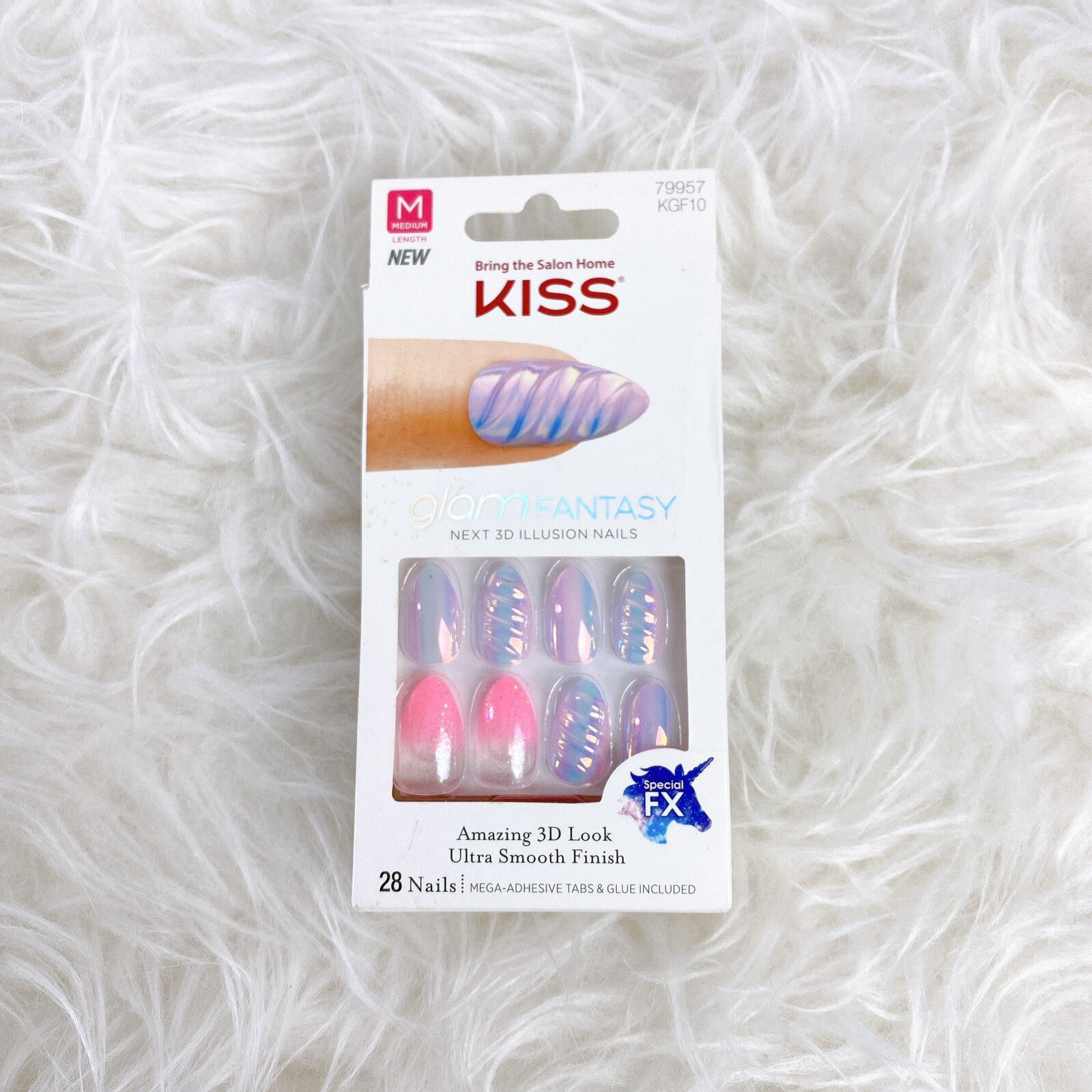 Kiss Nails Glam Fantasy Manicure Jelly Iridescent Mirror Special Effects