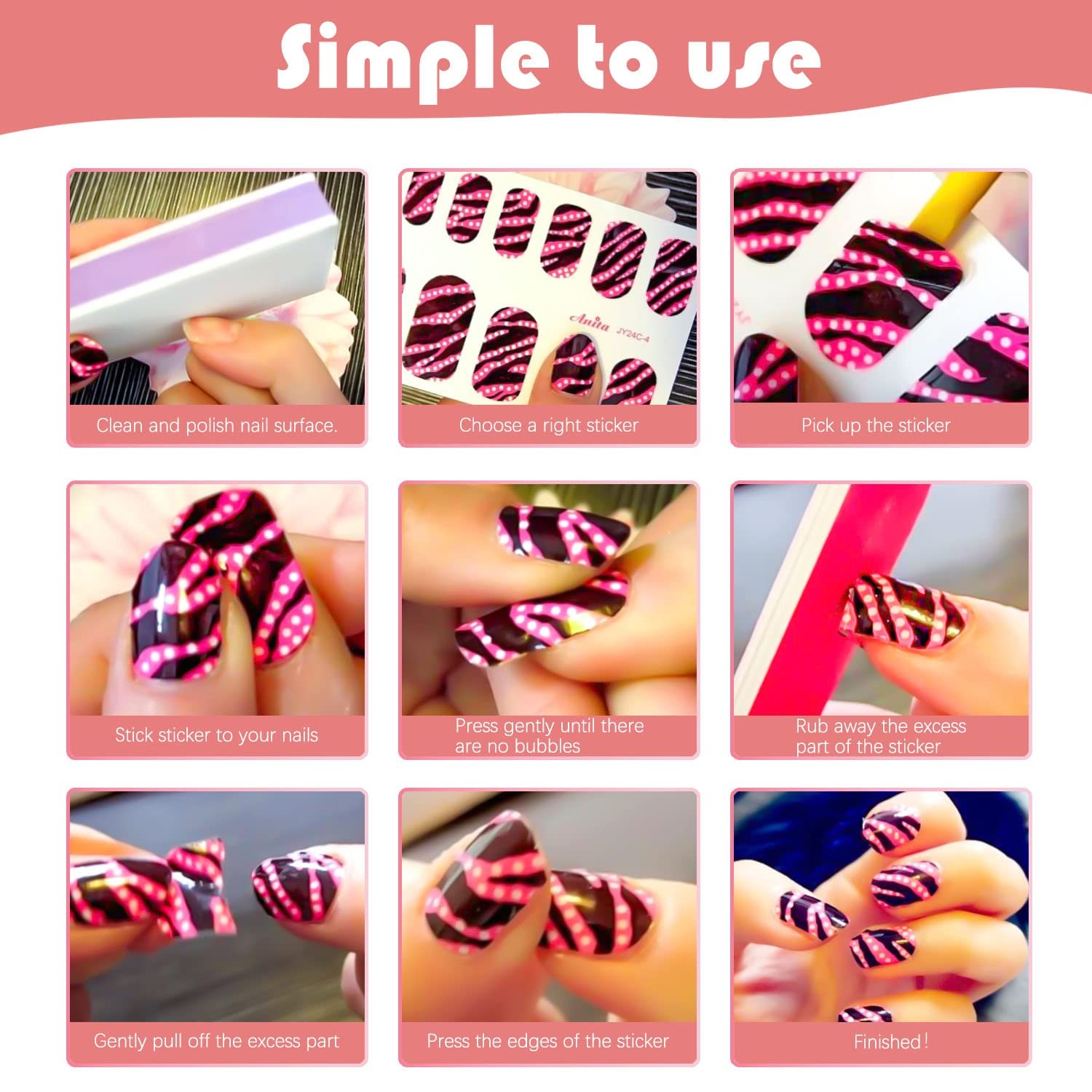 DANNEASY 24 Sheets Black, White, Orange, Purple, Red, Yellow, Brown, Pink