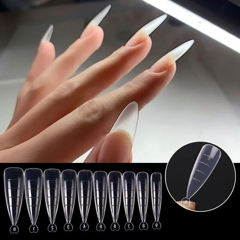 100 Pcs Quick Building Mold False Nail Tips Extension Forms Art Manicure Tool ~