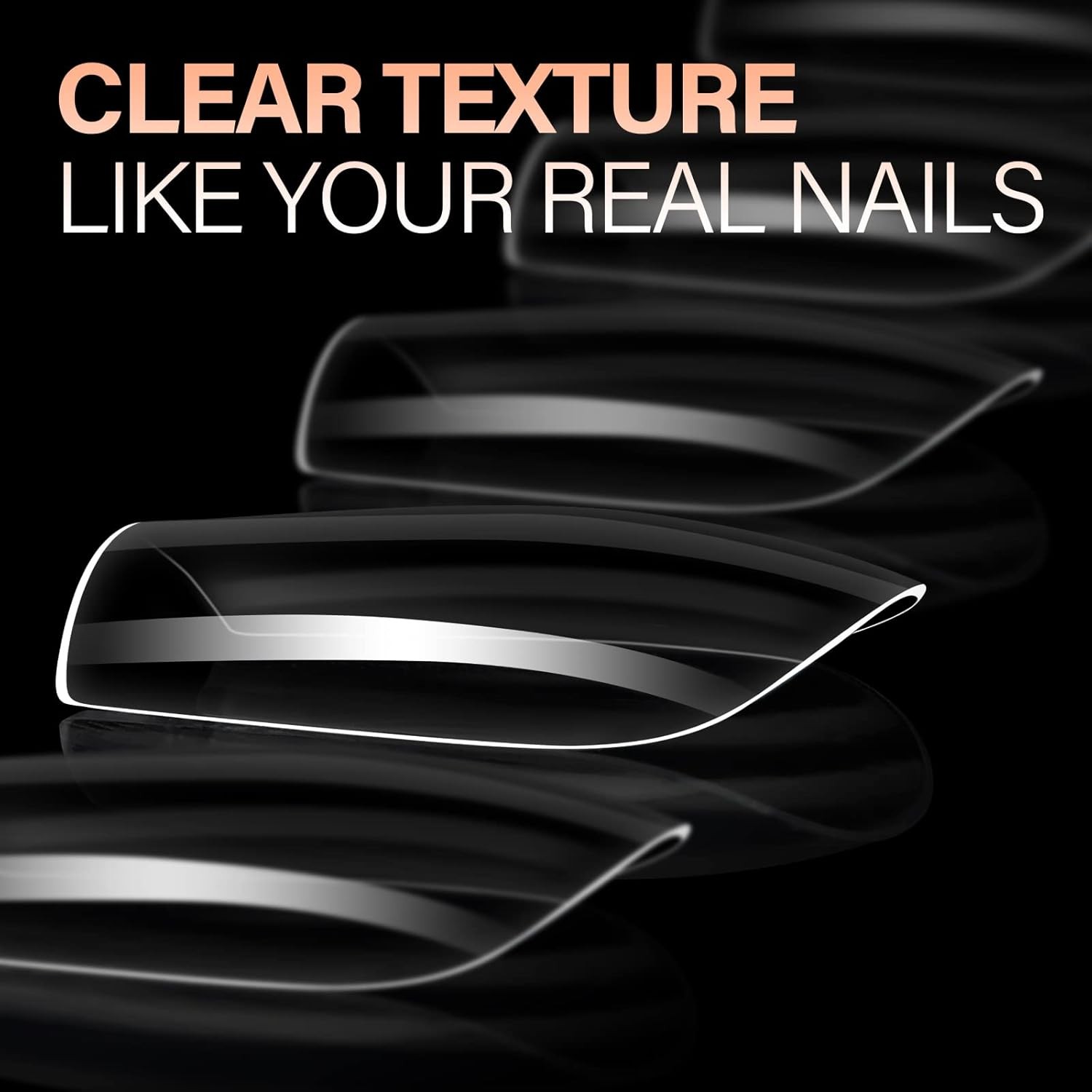 AILLSA Short Square Nails Clear Gel 1 Fl Oz (Pack of 216), 216pcs–square