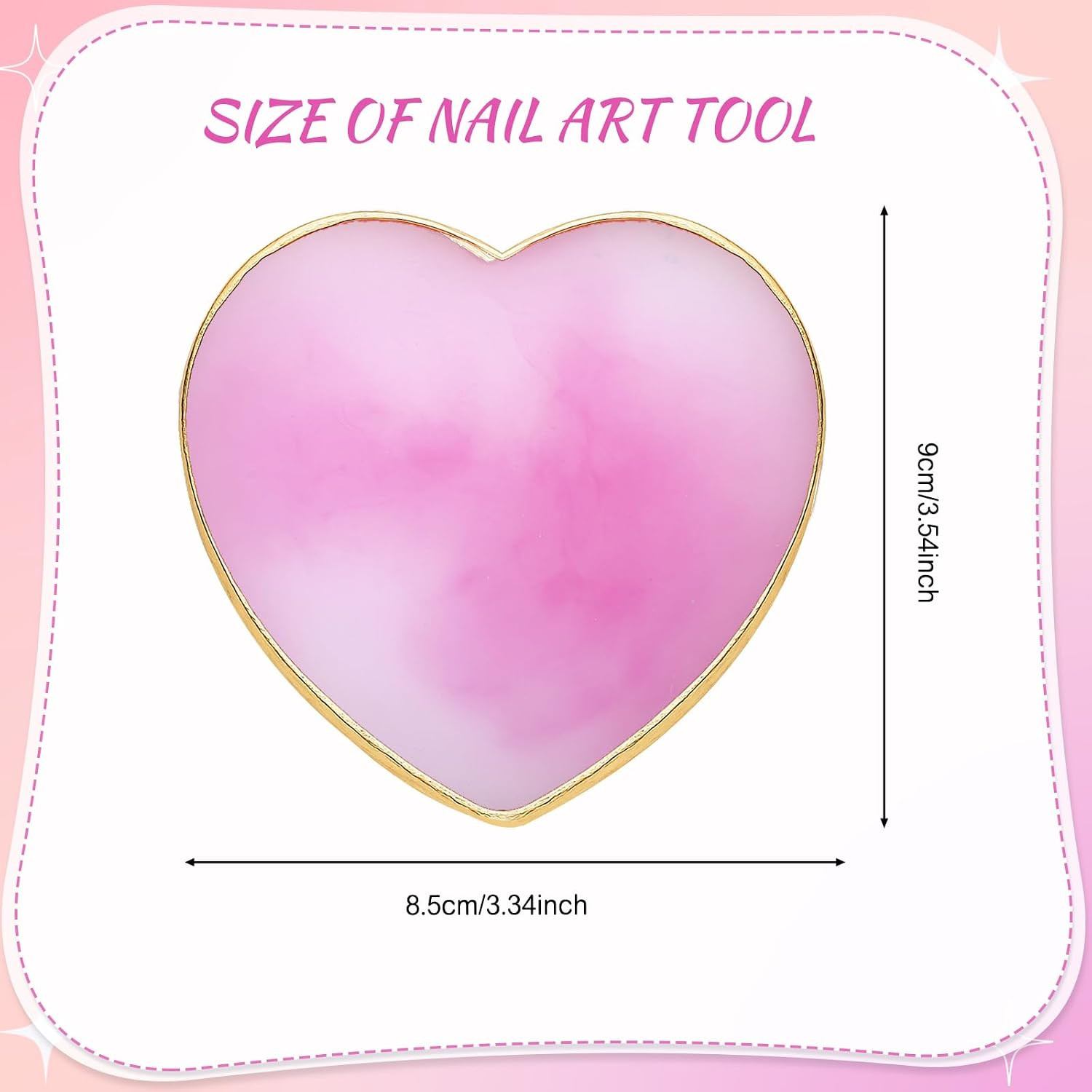2 Pcs Resin Nail Art Palette, Nail Art Painting Nails Polish Palette Gel