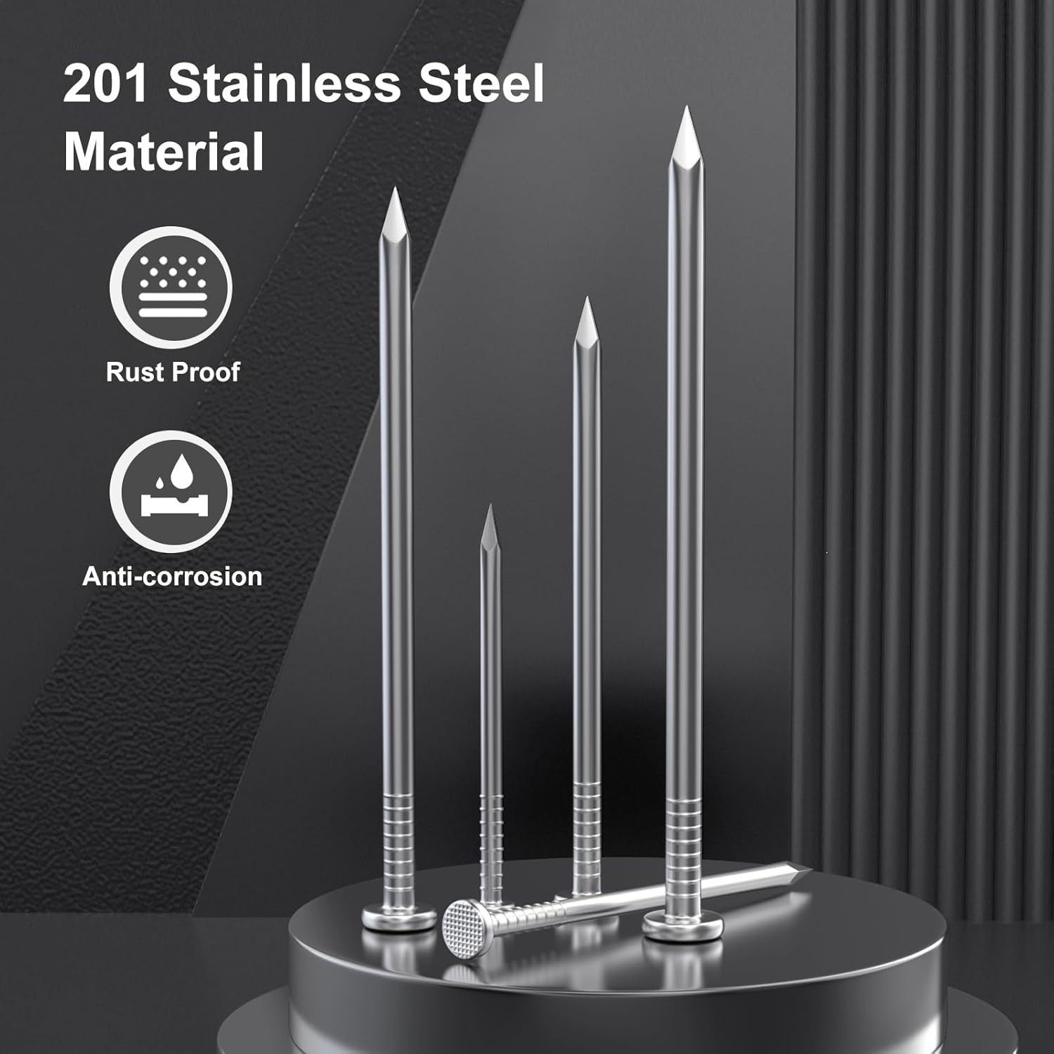 Versatile 420PCS Stainless Steel Nail Kit – Ideal for Hanging Pictures & Decor