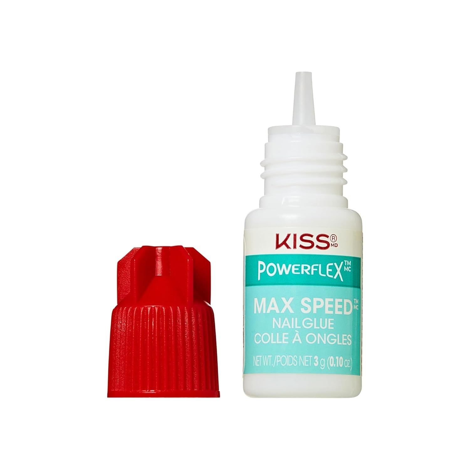 KISS PowerFlex Maximum Speed Nail Glue for Press On Nails,3g/0.10 oz (Pack of 1)