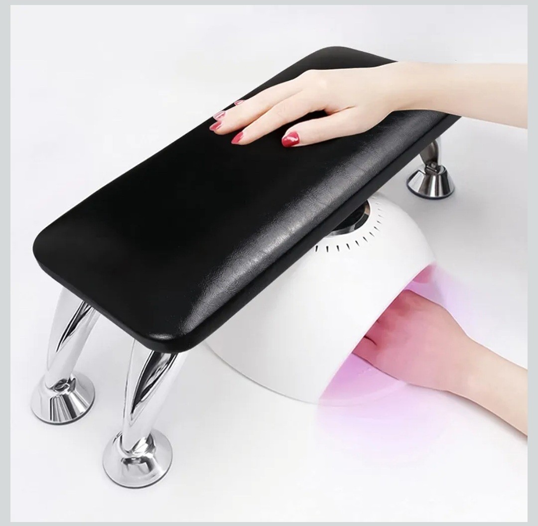 Nail Technology Big Arm Rest Pad Leather Manicure Hand Rest 100% Leather Pink