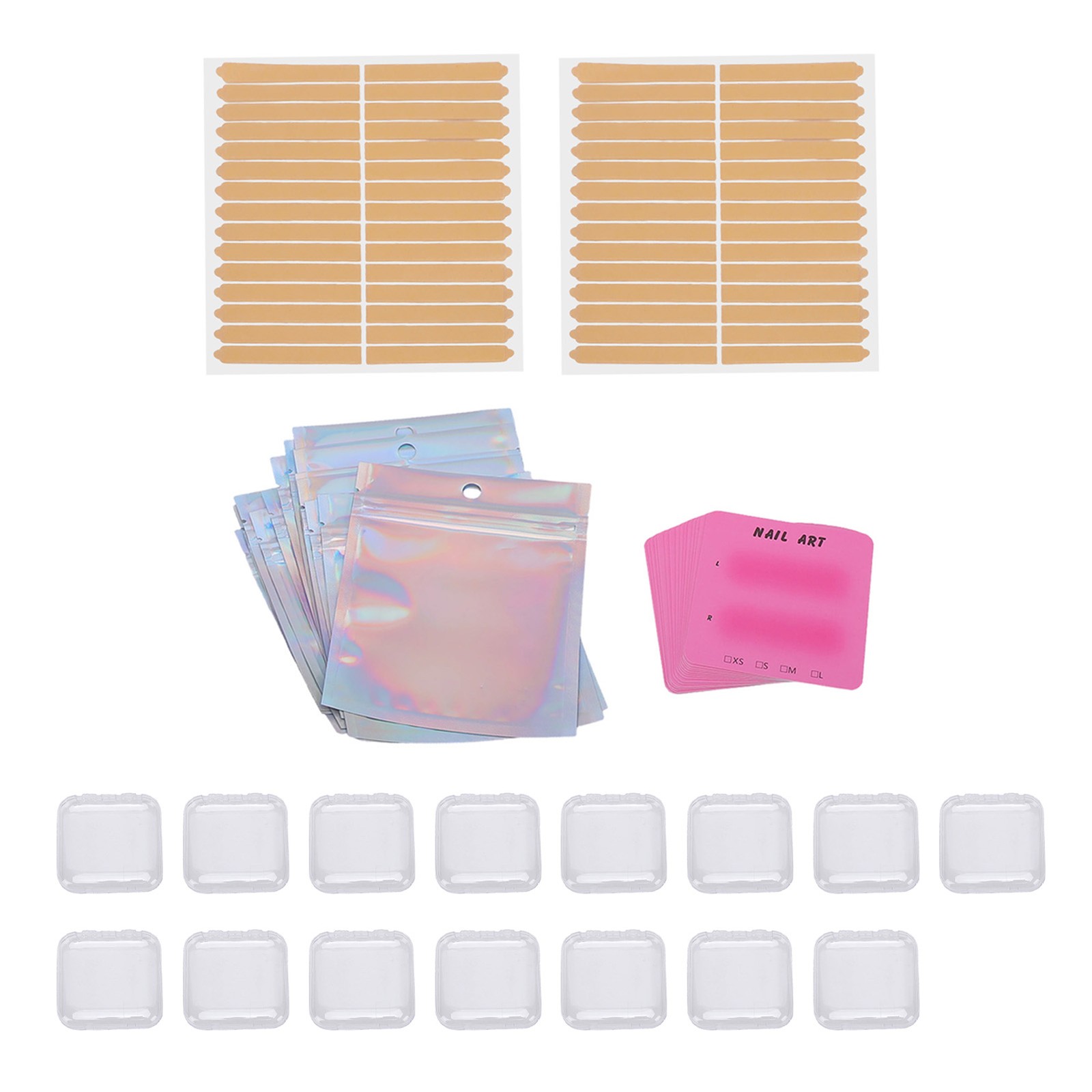 15 Sets Press On Nail Storage Boxes Dust Proof Thick Clear Fake Nail Display NEW