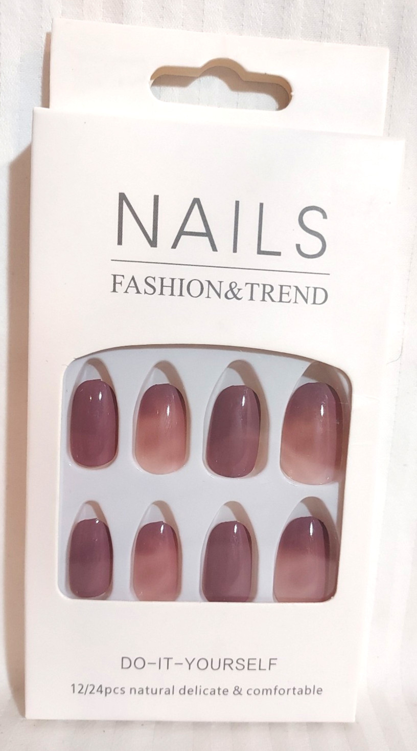 Beautiful Nail Fashion & Trend 24 pcs Fake Press On Nail Kit – Choose Your Color