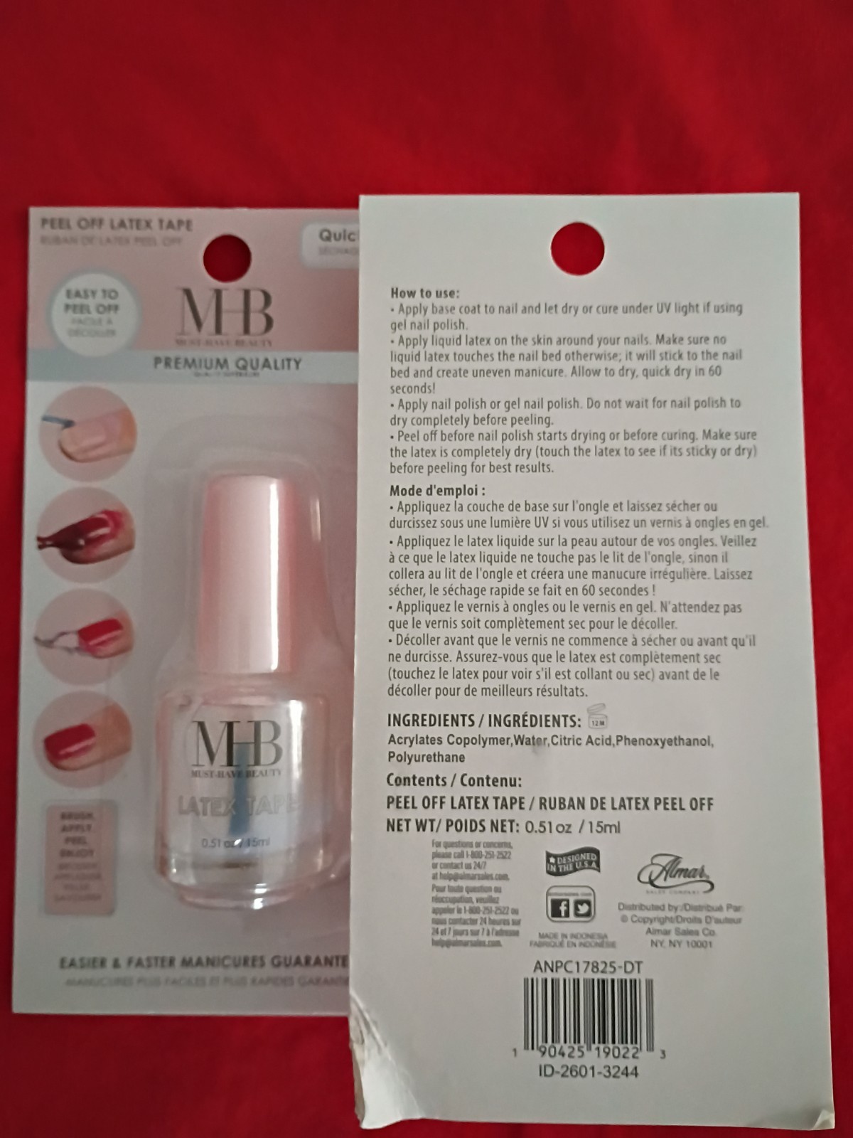 Must Have Beauty🎀MHB (2) Peel Off Latex Tape NEW Nail Care