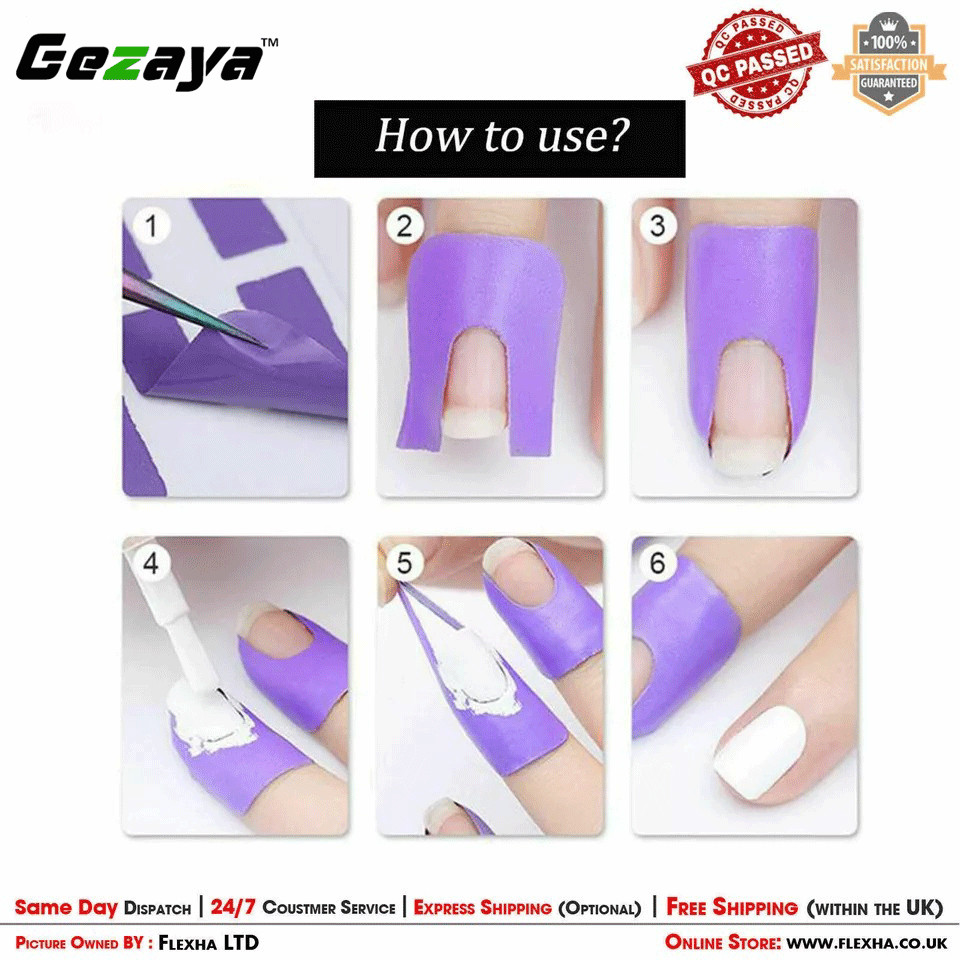 Peel of Fingers Tape for Nail Polish Apply Skin Guard U-Shaped Protector Sticker