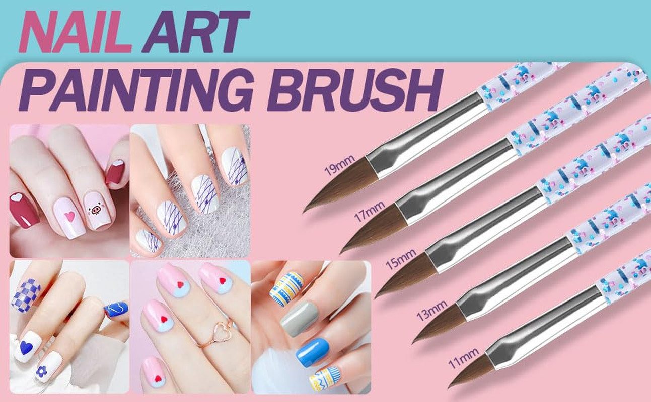 35Pcs Nail Art Pens Brushes,Nail Art Tool Set,Nail Dotting Tools,Nail Dust Brush