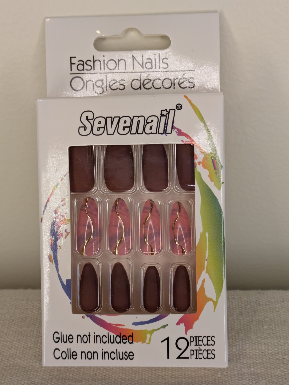 Sevenail Fashion Nail Set 12 Piece Holiday Colors