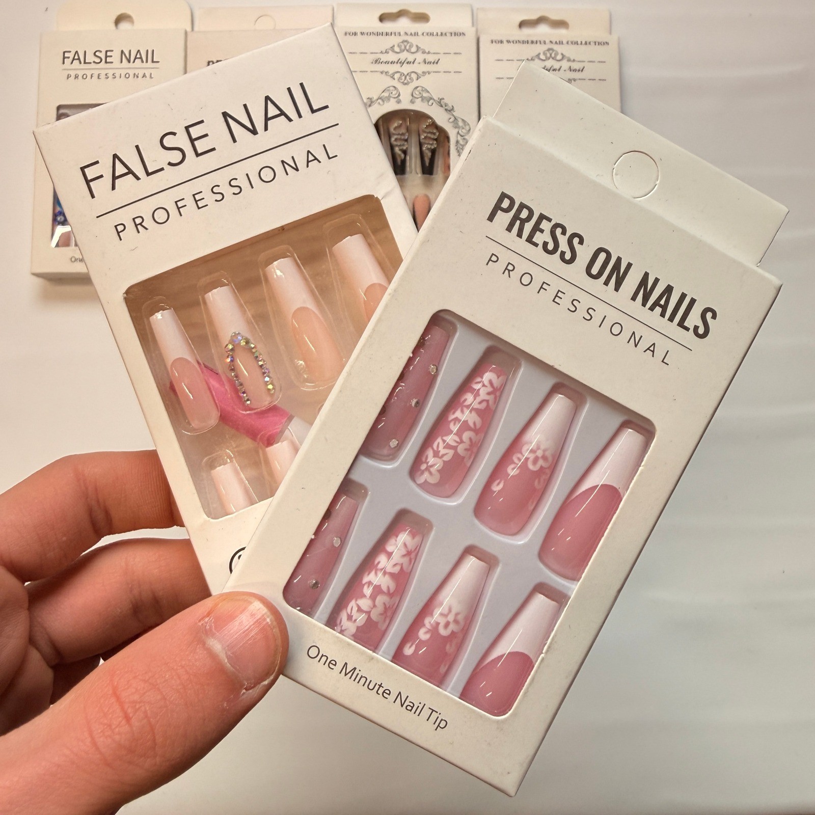 Lot of 10 Pack of 24 New False Press On Nails Assorted Designs and Colors №N15