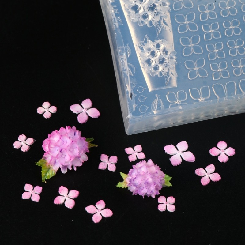 3D Hydrangea Flower Nail Art Silicone Mold For DIY Manicure Tool Nail Stencils
