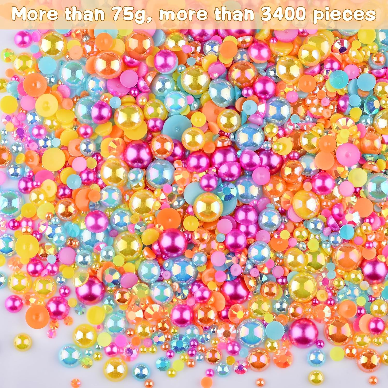 3900+ Pcs Rhinestones and Pearls Kit, 2-10Mm Flatback Gems for Nail Art, Tumbler