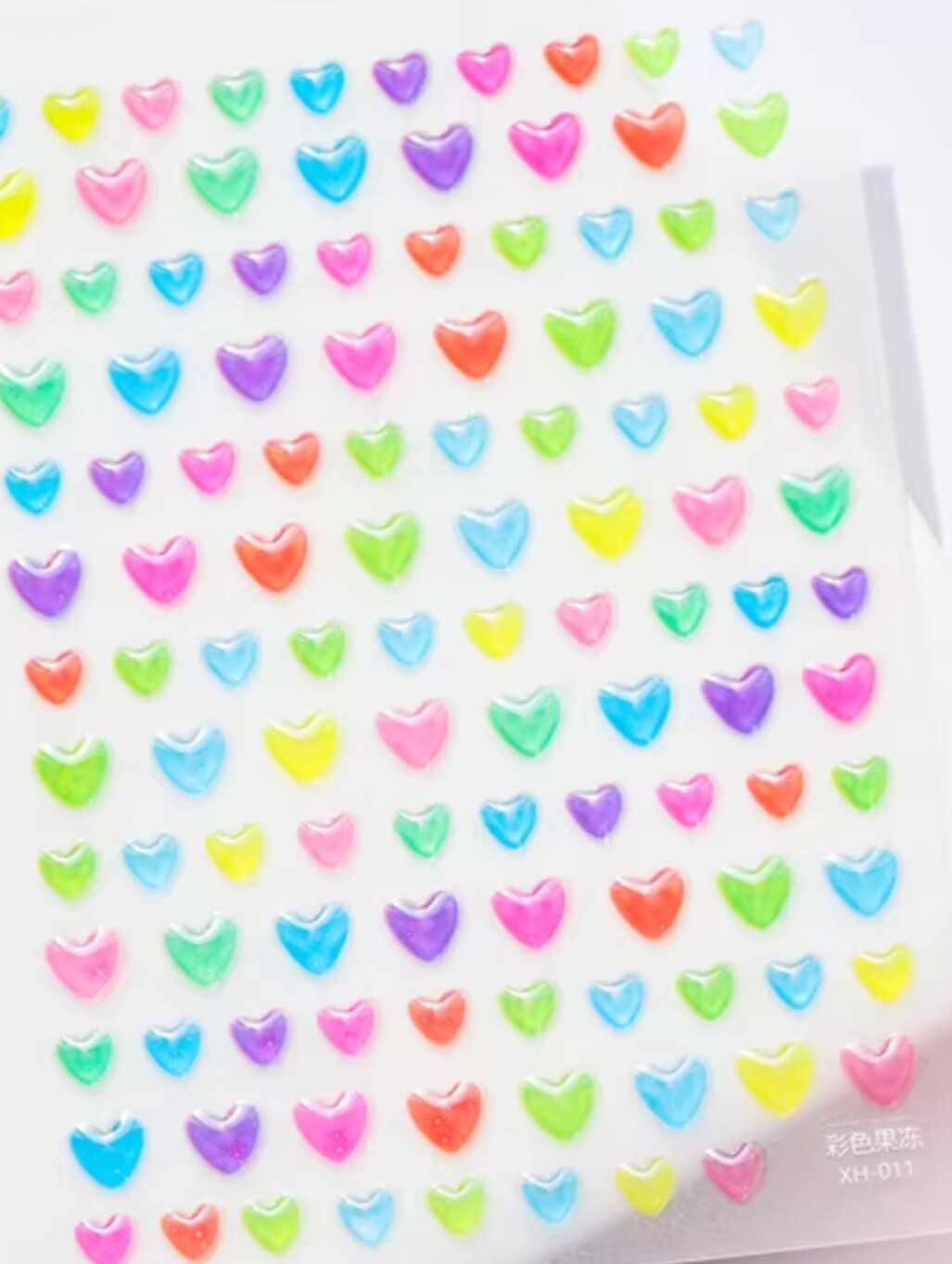 1 Sheet jelly Nail Art Stickers Cute Colorful Jelly Nail Stickers