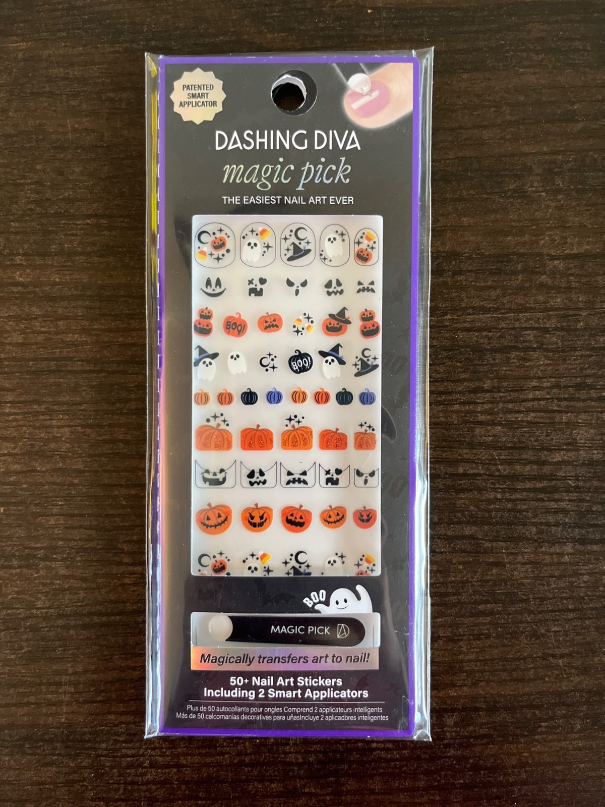 Dashing Diva Magic Pick Nail Stickers Pumpkin Patch Collection 50 Count Hallowee