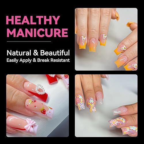 XL Long Square Nail Tips Pre-file 12 Sizes Half Matte Tapered F-XL Long Square