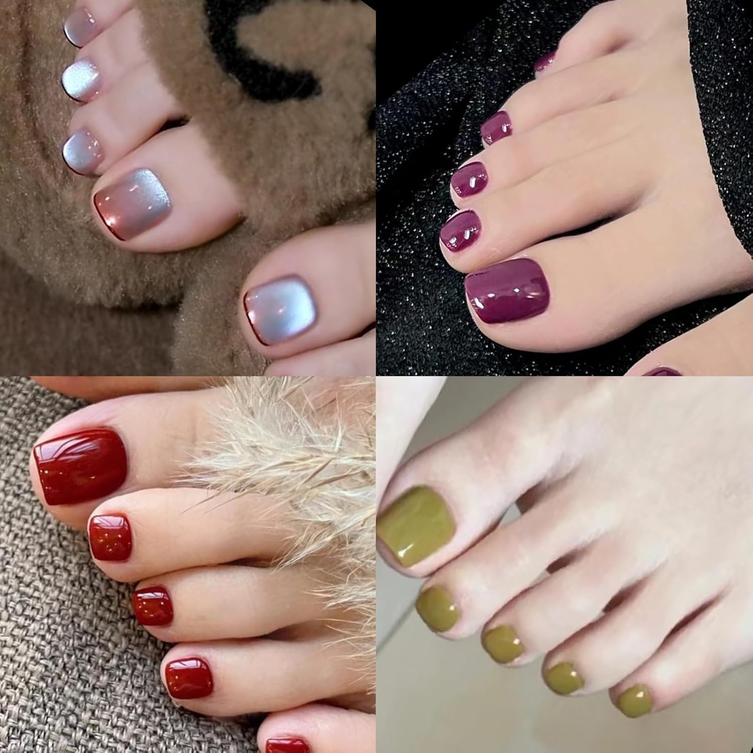 Toe Nail Tips Full Cover Clear Soft Gel Tips for Acrylic Nails Extension 550PCS