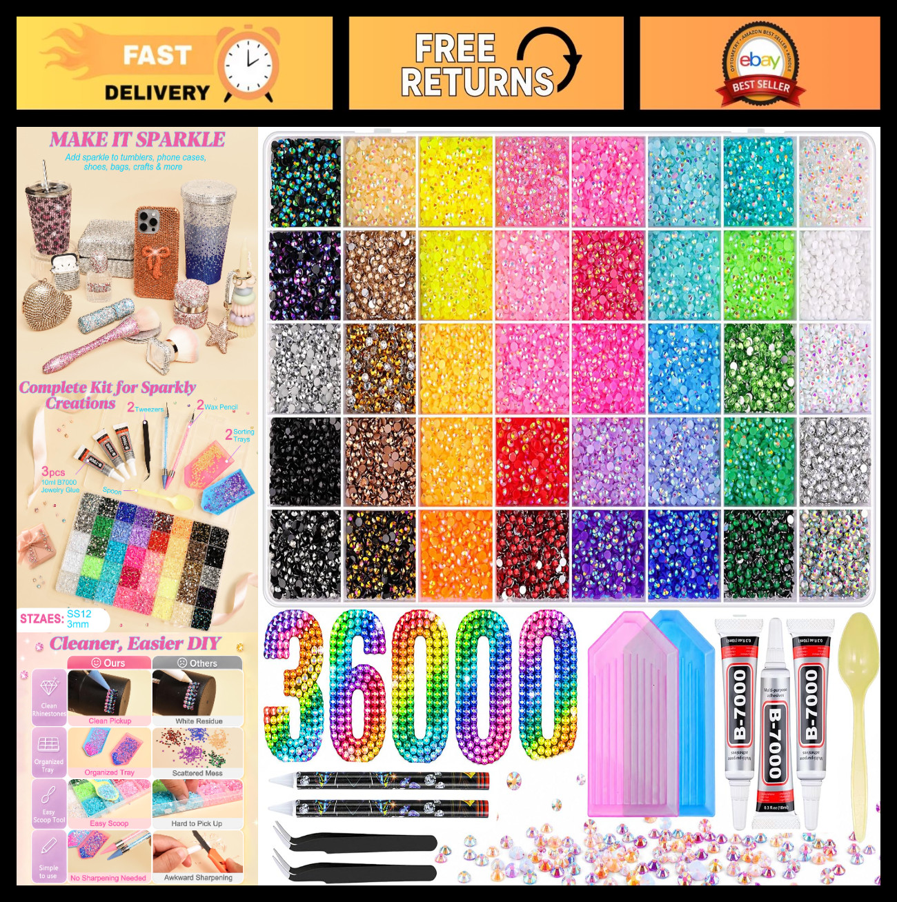 40 Colors Resin Jelly Rhinestones for Crafting, Nail Art & DIY Projects
