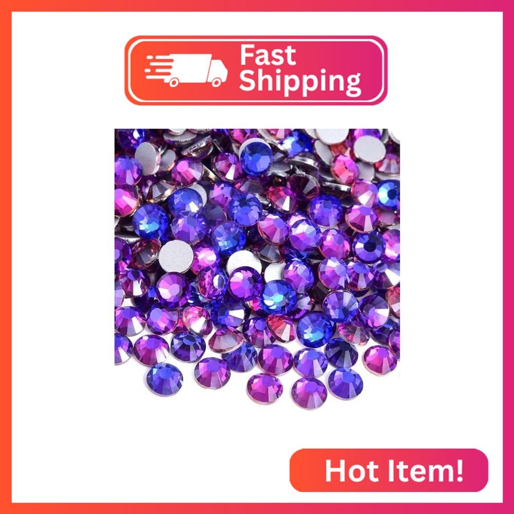 Blinginbox 1440 Pieces SS16/3.8-4mm Flat Back Crystal Rhinestones Round Gems for