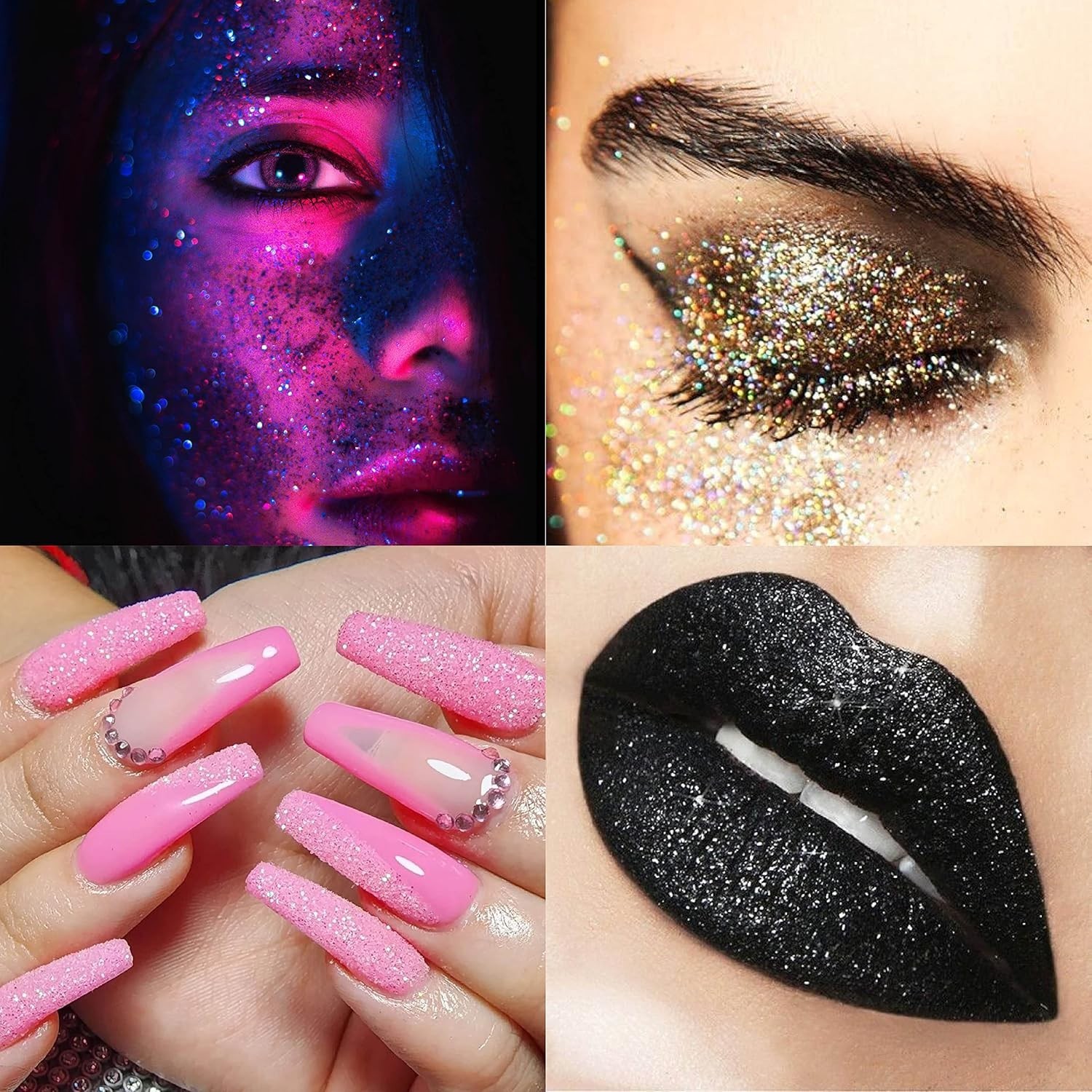 Fine Glitter 45 Colors Set, Holographic Glitter Powder for Tumblers, Arts