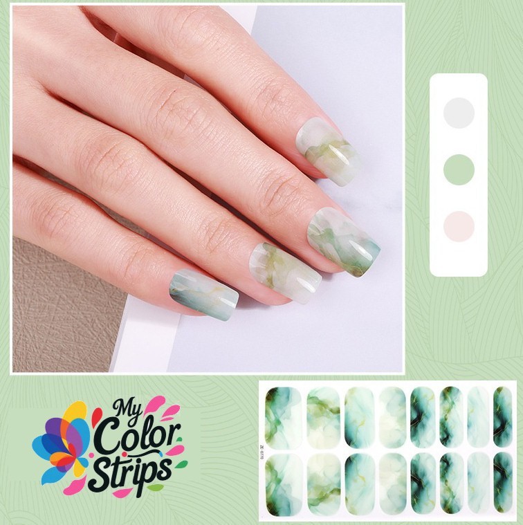 Glitter Nail Wraps Full Size Sticker Nail Polish Art Self-Stick Decor