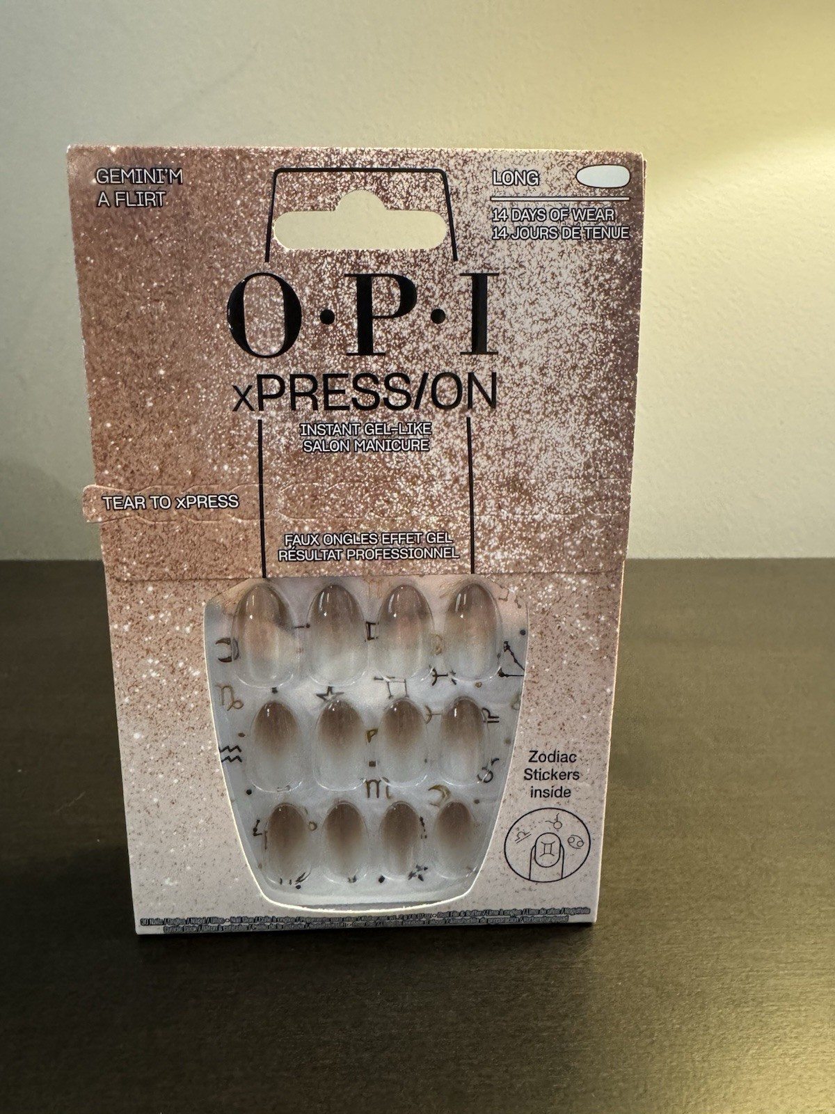 OPI xPRESS/ON Gel Like Press On Nails Gemini’m a Flirt 30 Nails NIB
