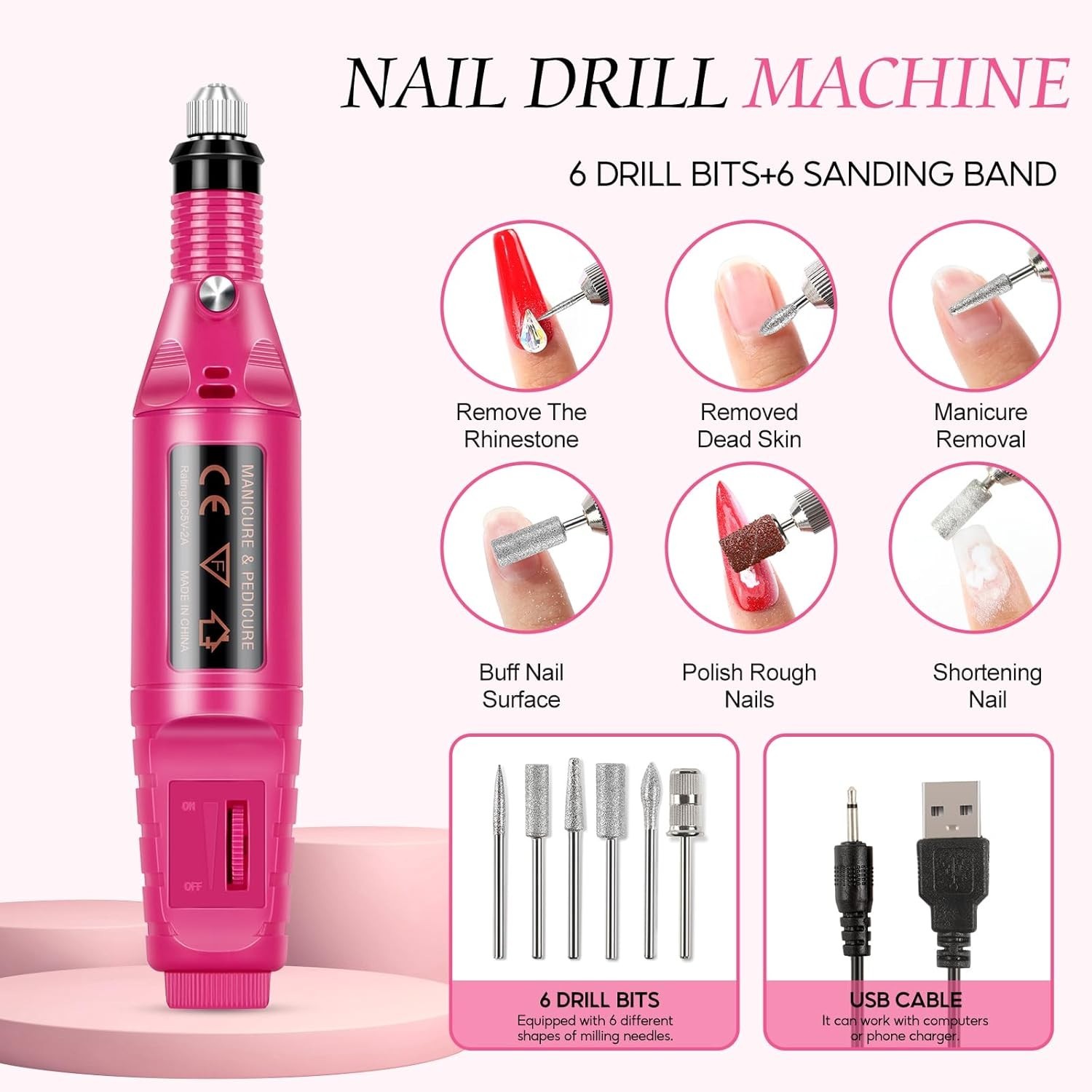 Acrylic Nail Kit for Beginners with Clear/White/Pink Acrylic Powder Set