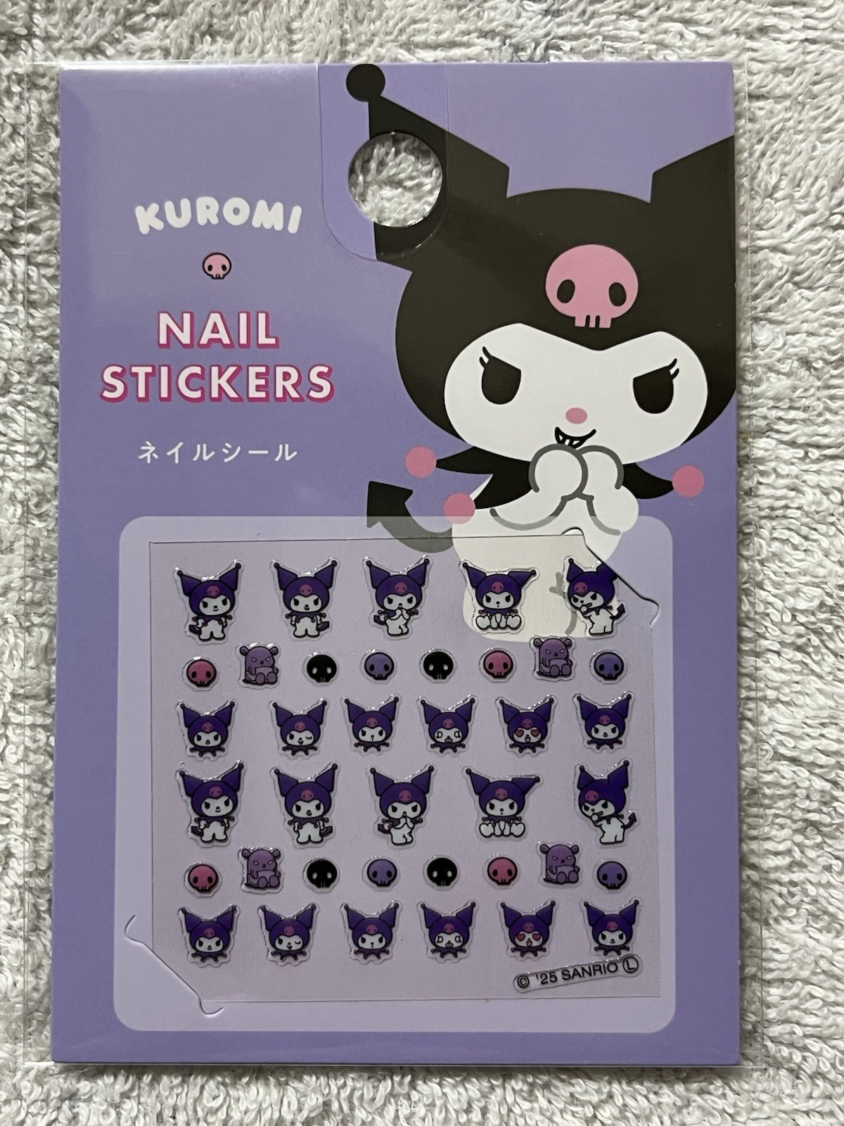 Lot 6 Sanrio Nail Stickers Japan Kuromi Cinnamoroll Tuxedo Sam NEW