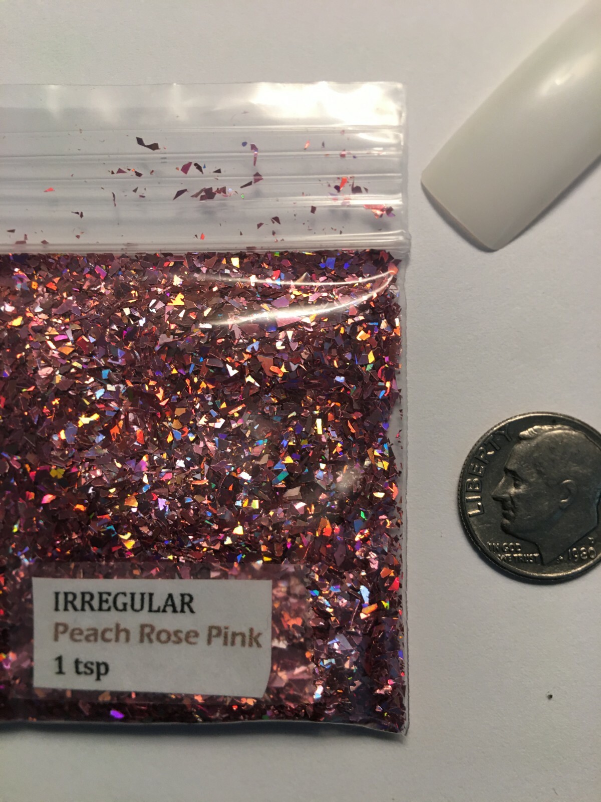 Solvent Resistant IRREGULAR shape Glitter(Peach Rose Pink) Nail Art Face Crafts