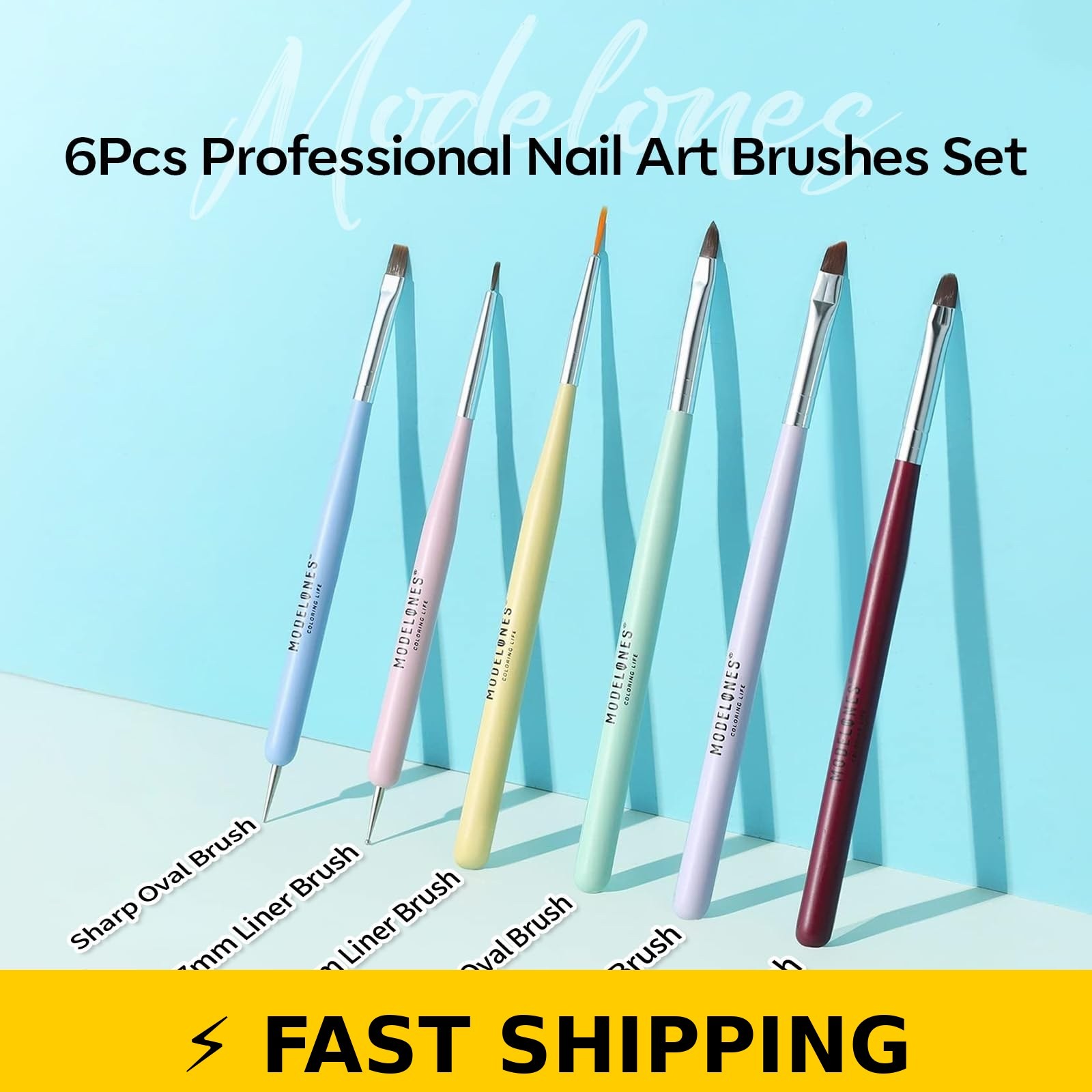 Modelones Nail Art Brushes Set – Professional Tools for DIY & Salon Use