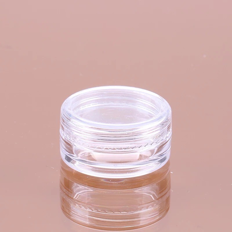 50 Small Clear 5g Grams/mL Plastic Jars for Cosmetic Sample Container Pot Cream