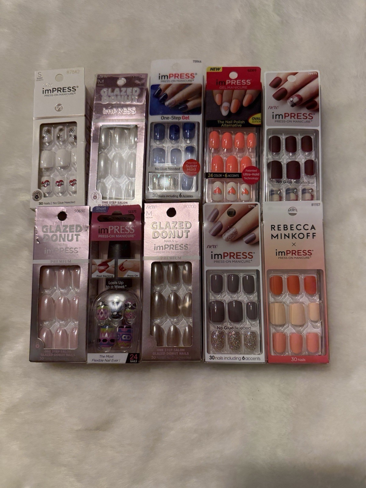 ( Lot Of 100 ) Kiss imPRESS Nails Mixed LOT**NEW DESIGNS****