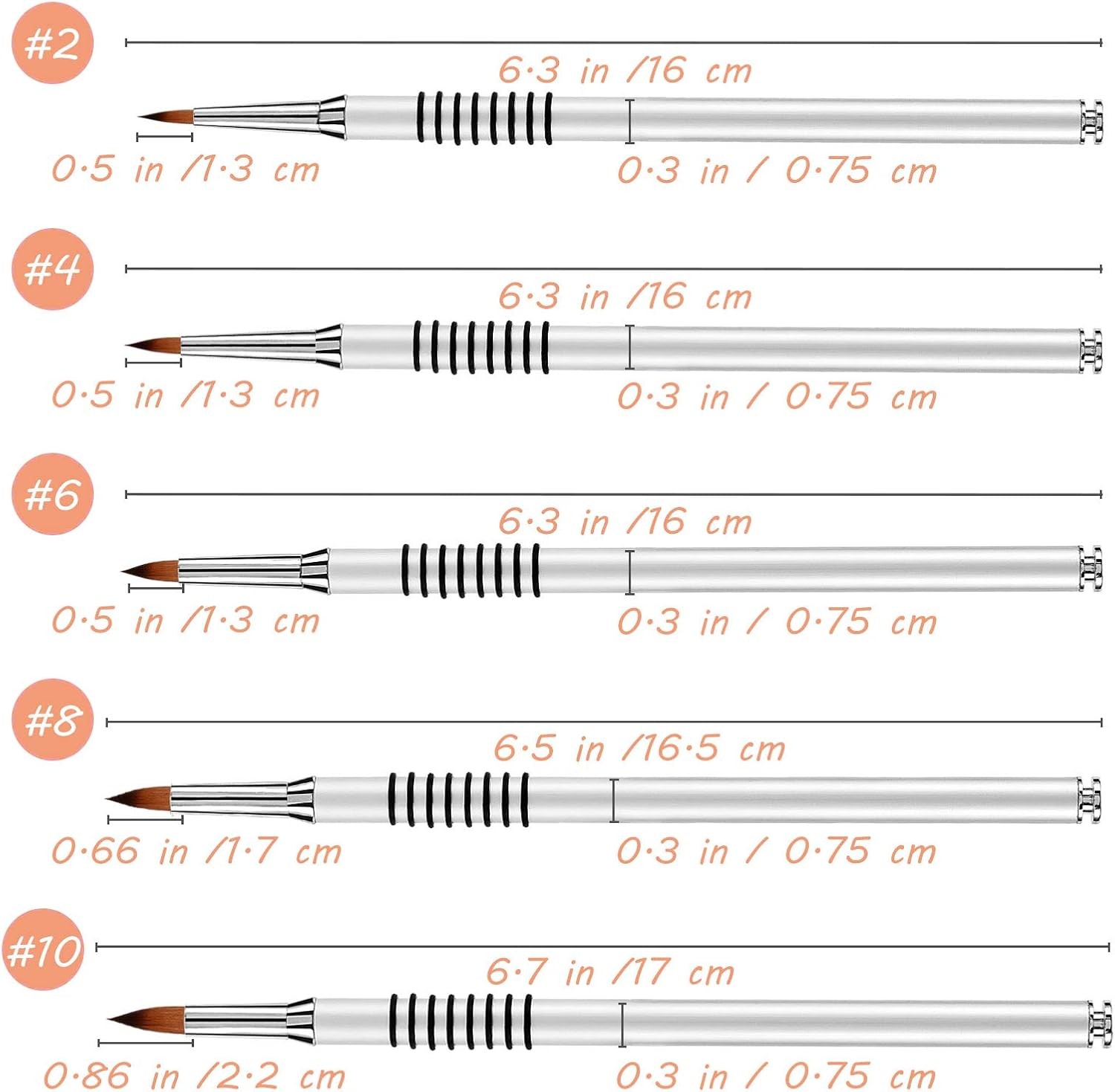 3D Nail Art Brush for Acrylic Powder, Koliy Acrylic Nail Brush,