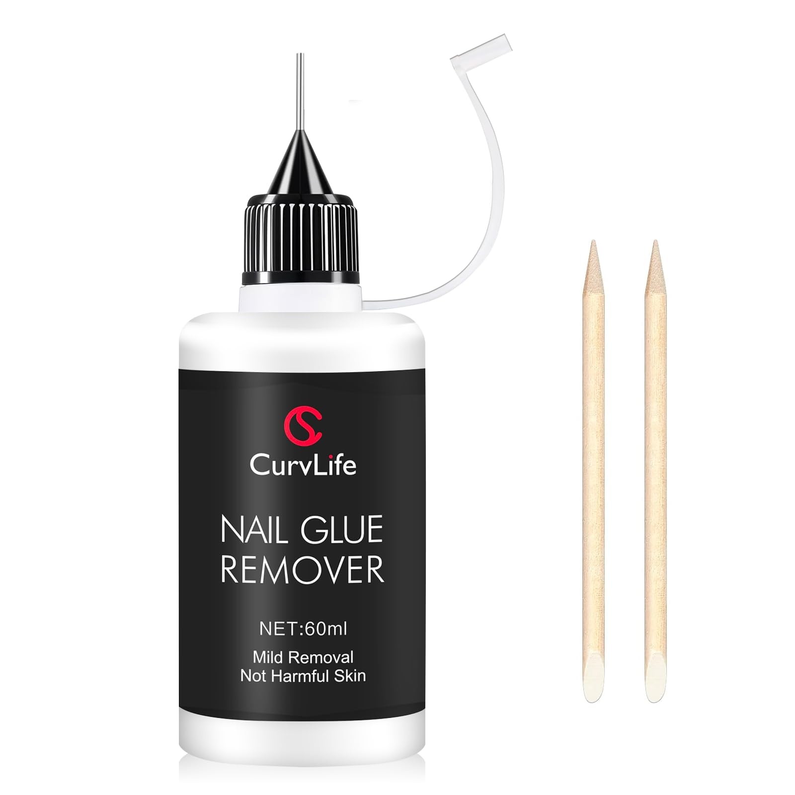 Curvlife Pinpoint Nail Glue Remover for Press on, 60ml 2 Fl Oz (Pack of 1)