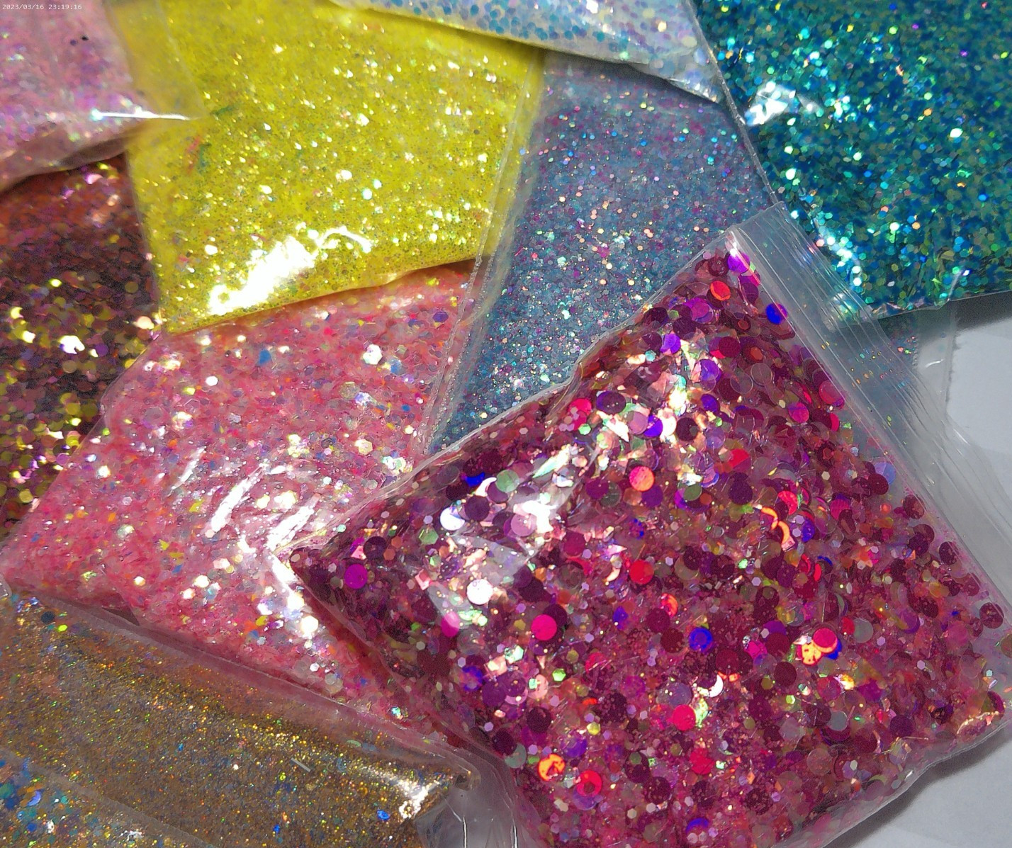 15 bags Glitter mixes for nail art Bundle