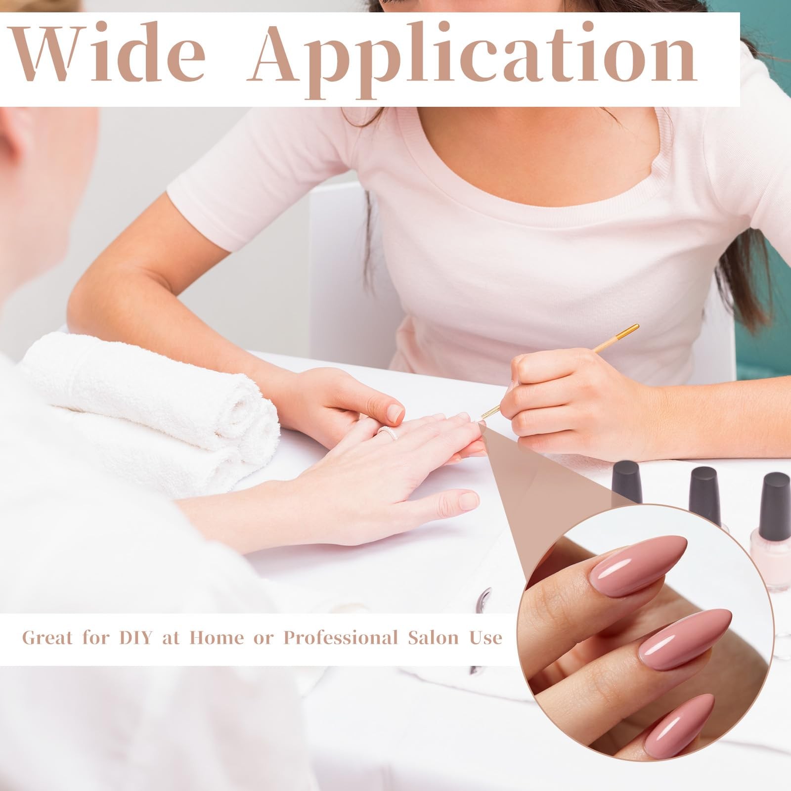 YBEATY 100 PCS Silk Nail Extension Wrap Kit 3.15 × 1.57 × 0.04 Inch, White