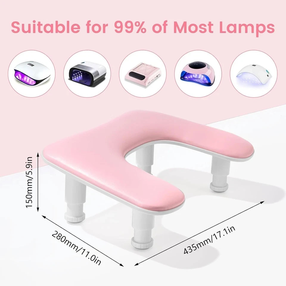 Big Arm Rest for Nails Tech: 2Nd Generation U-Shaped Manicure Nail Arm Rest Stan