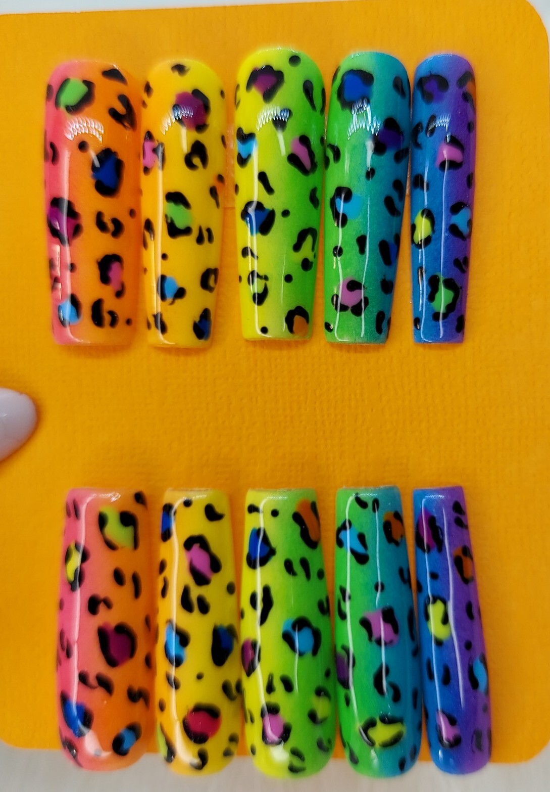 80’s Inspired Neon Lisa Frank Bright Throwback Summer Wedding Rainbow DIY Nails