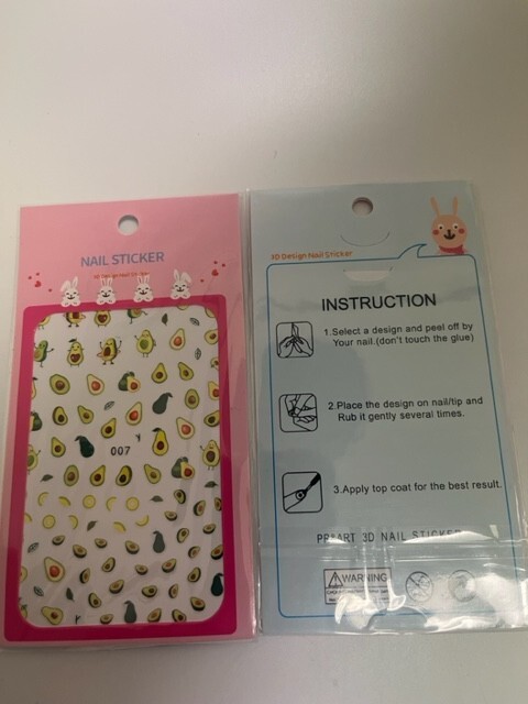 10 SHEETS OF FRUIT 3D FINGER & TOE NAIL STICKERS 007, FREE SHIPPING