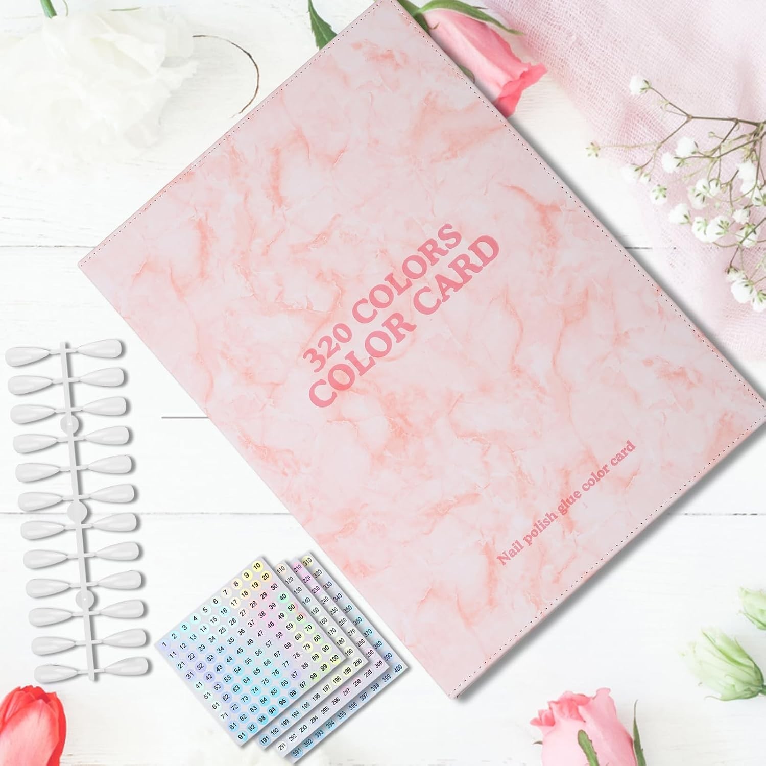 Nail Art Display Book with False Tips