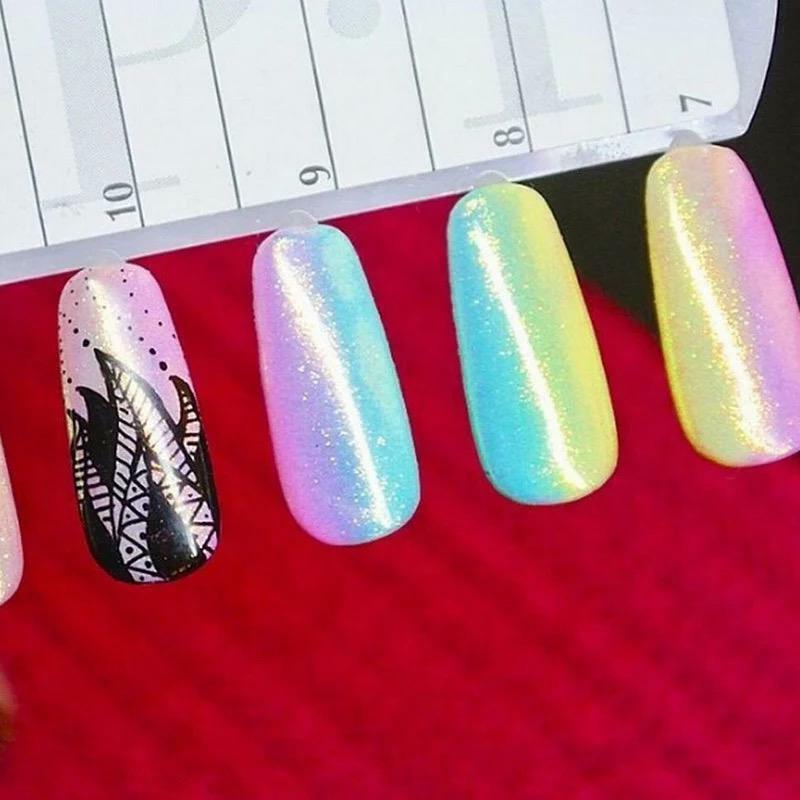 MERMAID EFFECT GLITTER NAIL ART POWDER DUST GLIMMER Hot Nails Iridescent 3g UK
