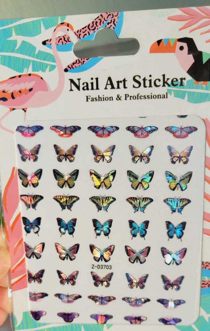 3D Butterfly Nail Stickers Art DIY Designs Decor Waterproof Decal Manicure US
