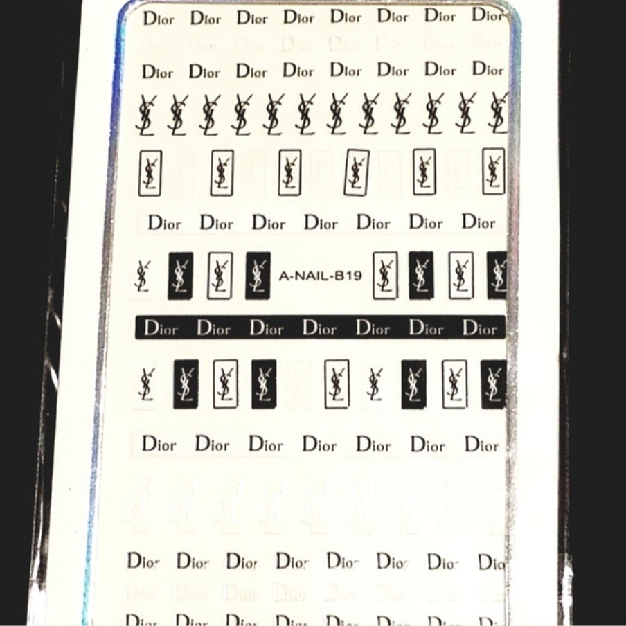 NWT NAIL ART DESIGN SELF-SEAL STICKERS SOLID BLACK & WHITE N°37!