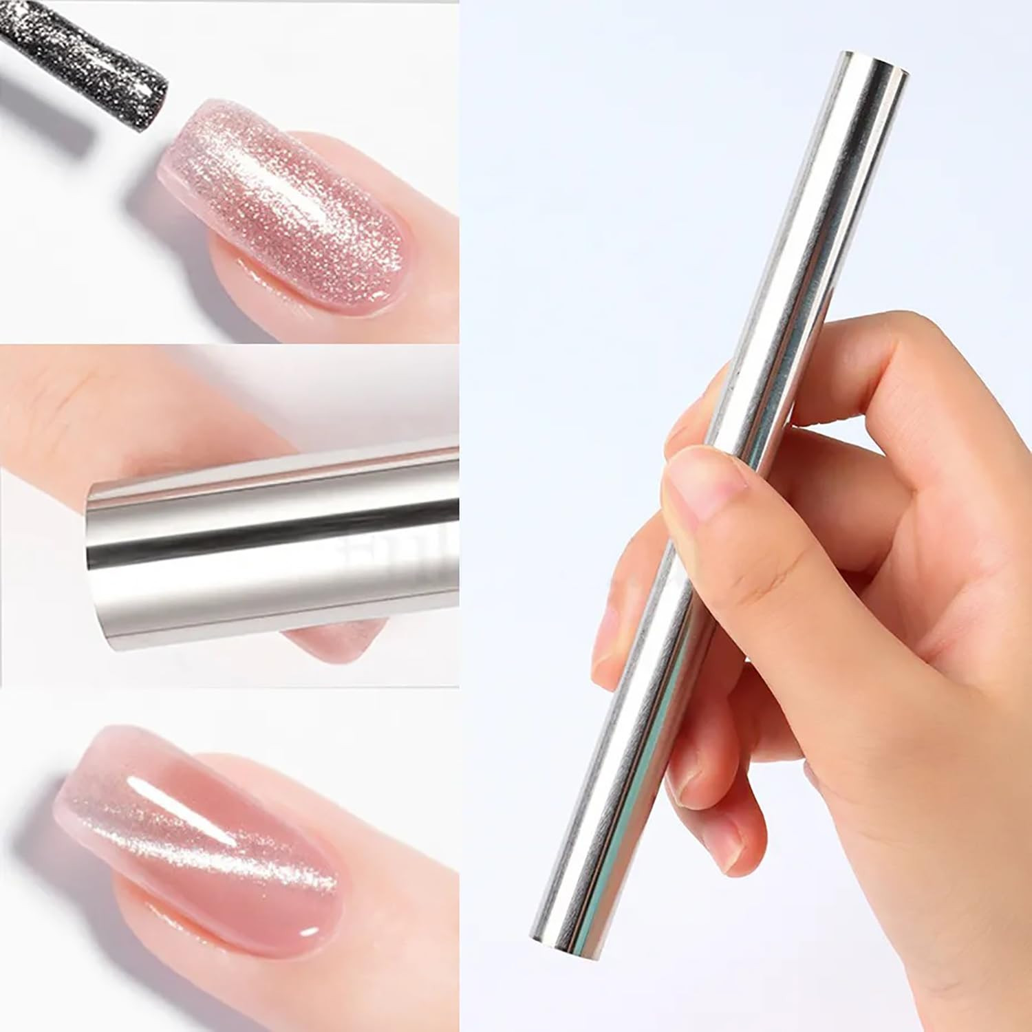 3Pcs Cat Eye Magnet for Nails Gel Nail Polish Magnet Wand Nail Art Magnetic Nail